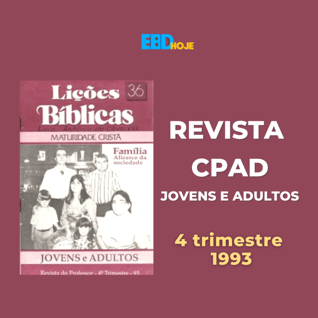 Revista CPAD Adultos 4 trimestre 1993