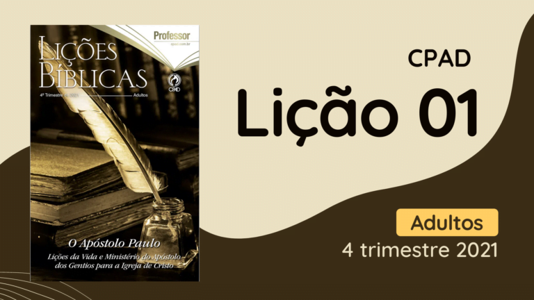 revista cpad adultos 4 trimestre 2021 lição 01