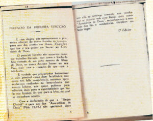 image 29 EBD Hoje - Escola Dominical História da Harpa Cristã - Hinos que inspiram Cópia do prefácio da 1ª edição da Harpa Cristã lançada em 1922, antes da Harpa Cristã.