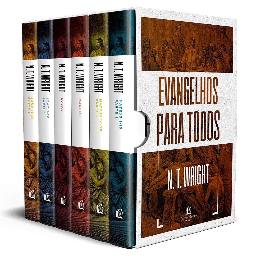 image 2 EBD Hoje - Escola Dominical Lição 06 CPAD Adultos 2 trimestre 2025 Box Evangelhos para todos. Os comentários pertinentes de Wright vêm acompanhados de sua própria tradução do texto bíblico, o que torna essa obra uma leitura perfeita para quem deseja estudar os textos bíblicos de forma teológica e acessível.